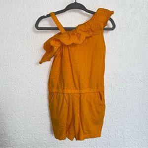 3 for $30 - Cat & Jack Orange Romper Lace Eyelet Detail Asymmetrical 12 month